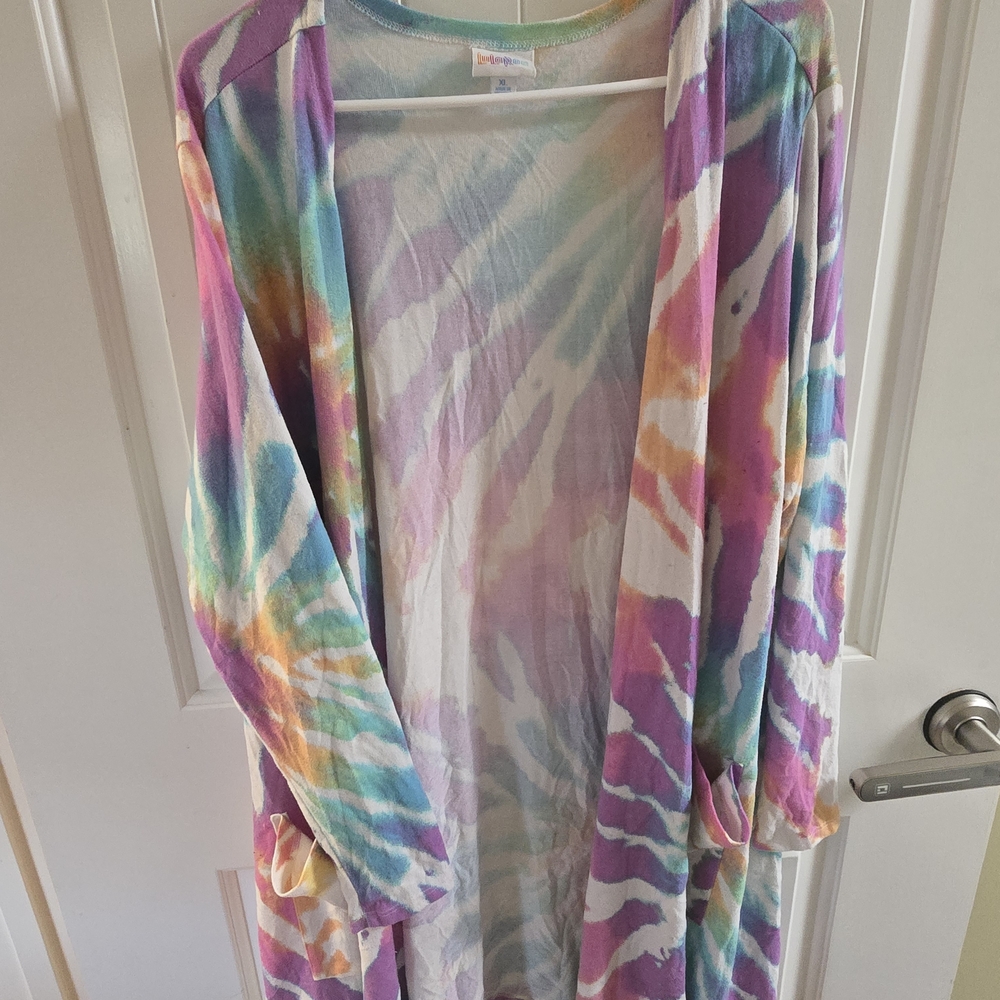LuLaRoe Multicolor Tie-Dye Cardigan